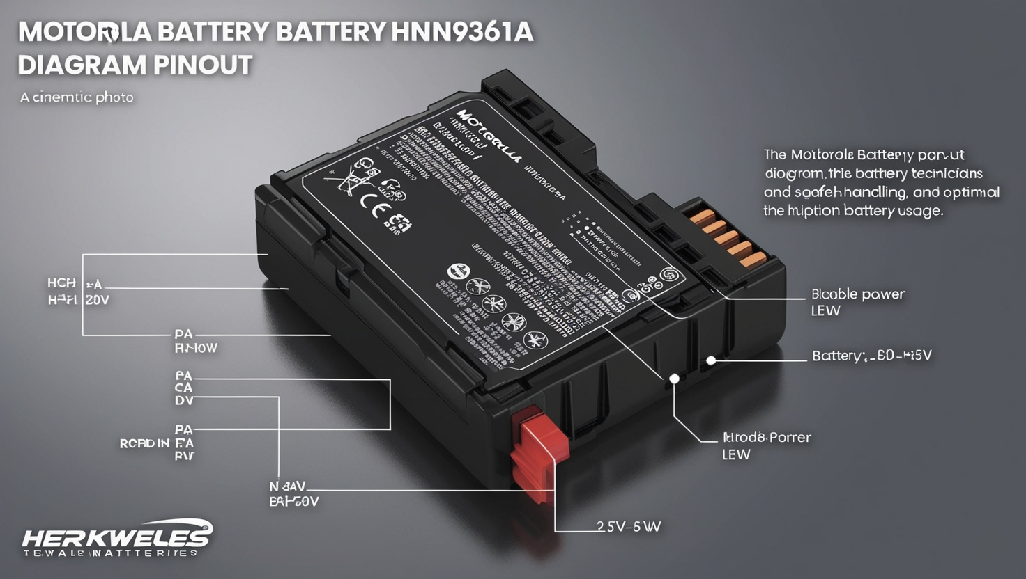 Motorola Battery HNN9361A Diagram Pinout