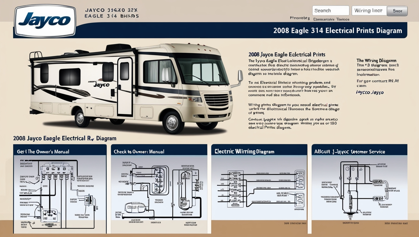 2008 Jayco Eagle 314 BHDS Electrical prints diagram 